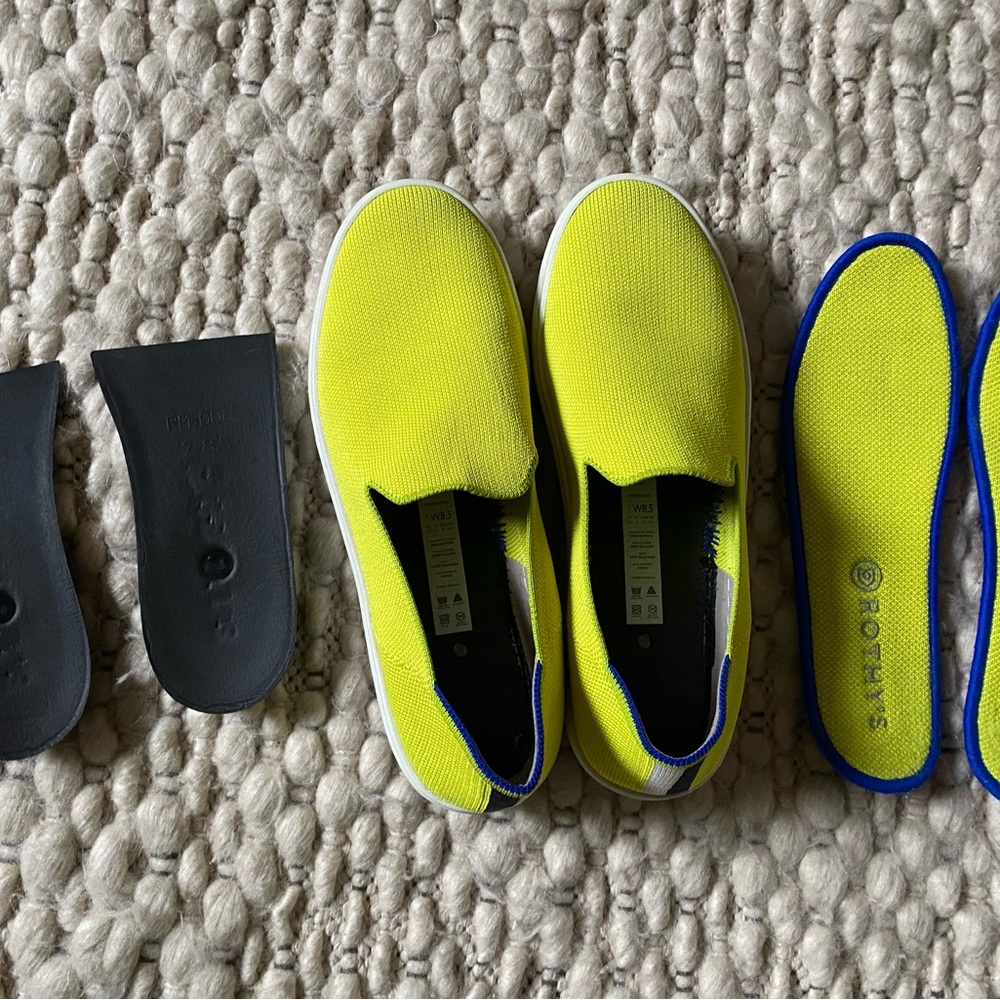Rothys electric lemon sneakers